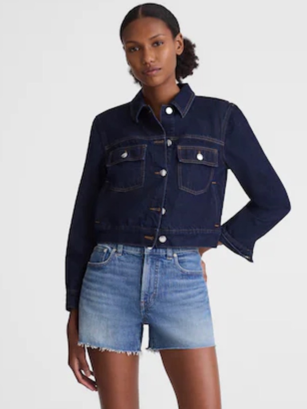 Madewell The High Rise Denim Shorts Size 25 Medium Blue Wash